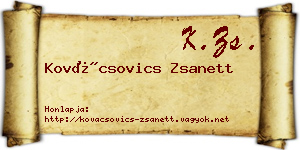 Kovácsovics Zsanett névjegykártya