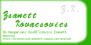 zsanett kovacsovics business card